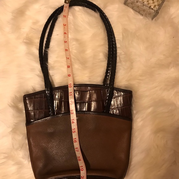 🔥Brighton leather bag w/2tone color& hardware - Picture 7 of 8